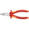  Rundzangen KNIPEX 22 06 160 Rundzange isoliert mit Mehrkomponenten-Hüllen, VDE-geprüft verchromt 160 mm 12380244