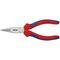  Flachrundzangen mit Schneide (Radiozangen) KNIPEX 25 02 160 Flachrundzange mit Schneide (Radiozange) mit Mehrkomponenten-Hüllen schwarz atramentiert 160 mm 12380841