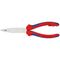  Greifzangen KNIPEX 26 25 200 T Flachrundzange mit Schneide (Storchschnabelzange) mit Mehrkomponenten-Hüllen, mit integrierter Befestigungsöse zum Anbringen einer Absturzsicherung verchromt 200 mm 12380246