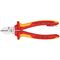  Schneidende Zangen KNIPEX 70 06 160 T Seitenschneider isoliert mit Mehrkomponenten-Hüllen, VDE-geprüft; mit integrierter isolierter Befestigungsöse zum Anbringen einer Absturzsicherung verchromt 160 mm 12380300