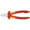  Schneidende Zangen Seitenschneider KNIPEX 70 06 180 T Seitenschneider isoliert mit Mehrkomponenten-Hüllen, VDE-geprüft; mit integrierter isolierter Befestigungsöse zum Anbringen einer Absturzsicherung verchromt 180 mm 12380437