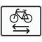  Zusatzzeichen Verkehrszeichen 1000-32 Radverkehr kreuzt von links u.rechts 450x600 mm, Alu 2 mm, RA3 12357925