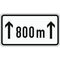  Zusatzzeichen Verkehrszeichen 1001-30 Länge einer Strecke, auf 800m 330x600 mm, Alu 2 mm, RA3 12358441