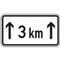  Zusatzzeichen Verkehrszeichen 1001-31 Länge einer Strecke, auf 3km 231x420 mm, Alu 2 mm, RA3 12358097