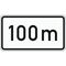  Zusatzzeichen Verkehrszeichen 1004-30 Entfernungsangabe in 100m 231x420 mm, Alu 2 mm, RA2 12358086