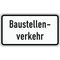  Zusatzzeichen Verkehrszeichen 1007-38 Baustellenverkehr 330x600 mm, Alu 2 mm, RA3 12357722