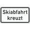  Zusatzzeichen Verkehrszeichen 1007-55 Skiabfahrt kreuzt 231x420 mm, Alu 2 mm, RA2 12358752