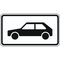  Zusatzzeichen Verkehrszeichen 1010-58 Personenkraftwagen 330x600 mm, Alu 2 mm, RA2 12357520