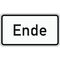  Zusatzzeichen Verkehrszeichen 1012-31 Ende 330x600 mm, Alu 2 mm, RA1 12357684