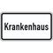  Zusatzzeichen Verkehrszeichen 1012-53 Krankenhaus 231x420 mm, Alu 2 mm, RA1 12357677