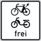  Zusatzzeichen Verkehrszeichen 1022-15 E-Bikes u.Mofas frei 420x420 mm, Alu 2 mm, RA2 12357486