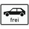  Zusatzzeichen Verkehrszeichen 1024-10 Personenkraftwagen frei 450x600 mm, Alu 2 mm, RA3 12357660