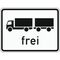  Zusatzzeichen Verkehrszeichen 1024-13 Lastkraftwagen m. Anhänger frei 450x600 mm, Alu 2 mm, RA3 12357832