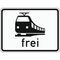  Zusatzzeichen Verkehrszeichen 1024-15 Schienenbahn frei 450x600 mm, Alu 2 mm, RA2 12357480