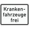  Zusatzzeichen Verkehrszeichen 1026-34 Krankenfahrzeuge frei 315x420 mm, Alu 2 mm, RA3 12357471