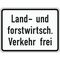  Zusatzzeichen Verkehrszeichen 1026-38 Land- u.forstwirtsch. Verkehr frei 315x420 mm, Alu 2 mm, RA2 12357644