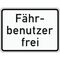  Zusatzzeichen Verkehrszeichen 1028-34 Fährbenutzer frei 315x420 mm, Alu 2 mm, RA3 12357461