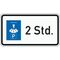  Zusatzzeichen Verkehrszeichen 1040-32 Parkscheibe 2 Stunden 330x600 mm, Alu 2 mm, RA3 12357455