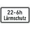  Zusatzzeichen Verkehrszeichen 1040-35 22-6h Lärmschutz 330x600 mm, Alu 2 mm, RA2 12357452