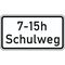  Zusatzzeichen Verkehrszeichen 1040-36 7-15h Schulweg 330x600 mm, Alu 2 mm, RA1 12357976