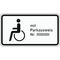  Zusatzzeichen Verkehrszeichen 1044-11 Nur Schwerbehinderte m. Parkausweis Nr. ... 330x600 mm, Alu 2 mm, RA3 12357964