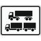  Zusatzzeichen Verkehrszeichen 1048-15 Nur Sattelfahrzeuge u.Lastkraftwagen m. Anhänger 315x420 mm, Alu 2 mm, RA3 12357612