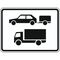 Zusatzzeichen Verkehrszeichen 1048-20 Nur Personenkraftwagen m. Anhänger u. Kraftfahrzeuge m. einer zul. Gesamtmasse über 3,5t, 450x600 mm, Alu 2 mm, RA2 12357610