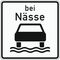  Zusatzzeichen Verkehrszeichen 1053-35 bei Nässe 600x600 mm, Alu 2 mm, RA2 12357421