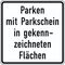  Zusatzzeichen Verkehrszeichen 1053-53 Parken m. Parkschein in gekennz. Flächen 600x600 mm, Alu 2 mm, RA1 12357415