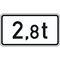  Zusatzzeichen Verkehrszeichen 1060-33 Massenangabe 2,8 t 412x750 mm, Alu 2 mm, RA1 12357935