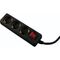  Steckdosenleisten as-Schwabe Steckdosenleiste 3-fach, 2m, schwarz, H05VV-F 3G1,5, mit Flachstecker u. Schalter 12362495