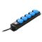 Mehrfach-Verteiler m.Verlänger as-Schwabe 5-fach Verteilersteckdosenleiste 1,5m, H07RN-F 3G1,5, schwarz/blau, IP44 12361894