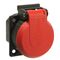 Steckdosen as-Schwabe Schutzkontakt-Einbausteckdose, rot/schwarz, mit Klappdeckel 12362608