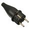  Steckvorrichtung 230V as-Schwabe Vollgummi-Stecker, schwarz, schwere Ausführung 12362576