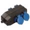  Mehrfach-Verteiler 230V as-Schwabe 4-fach Verteiler-Steckdose, schwarz, bruchfestes Gehäuse 12362572