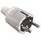  Steckvorrichtung 230V as-Schwabe PVC-Schutzkontakt-Stecker, grau, doppelter Schutzkontakt 12362591