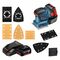  18V System Bosch Akku-Schwingschleifer GSS 18V-10, mit 2 x 5.0 Ah Li-Ion Akku, L-BOXX 12369140