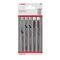  Stichsägeblätter 5-teiliges Set Wood and Plastics mit T-Schaft Bosch 5-tlg. Stichsägeblatt-Set Wood and Plastics, T-Schaft, für Stichsägen 12374330