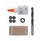  Profilholzdübel-Set mit Holzspiralbohrer, Holzleim, Dübelsetzern, Tiefenanschlag und Dübelzentrierstift Bosch 27-tlg. Holzdübel-Set, 10 mm, für Bohrmaschinen 12370681