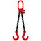  2-Strang-Kettengehänge, mit schwarz lackierter Kette mit Standard-Aufhängering McBULL® 2-Strang-Kettengehänge, GK8, schwarz, 8 mm, 1 Meter, Typ3 12399540