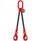  2-Strang-Kettengehänge, mit schwarz lackierter Kette mit Standard-Aufhängering McBULL® 2-Strang-Kettengehänge, GK8, schwarz, 8 mm, 1 Meter, Typ5 12399542