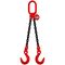  2-Strang-Kettengehänge, mit schwarz lackierter Kette mit Standard-Aufhängering McBULL® 2-Strang-Kettengehänge, GK8, schwarz, 7 mm, 1 Meter, Typ6 12399535
