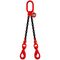  2-Strang-Kettengehänge, mit schwarz lackierter Kette mit Standard-Aufhängering McBULL® 2-Strang-Kettengehänge, GK8, schwarz, 7 mm, 1 Meter, Typ7 12399536