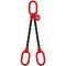  2-Strang-Kettengehänge, mit schwarz lackierter Kette mit Standard-Aufhängering McBULL® 2-Strang-Kettengehänge, GK8, schwarz, 7 mm, 1 Meter, Typ8 12399537