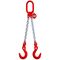  2-Strang-Kettengehänge, mit galvanisch verzinkter Kette mit Standard-Aufhängering McBULL® 2-Strang-Kettengehänge, GK8, galv. verz., 13 mm, 1 Meter, Typ6"GV" 12399778