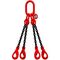  4-Strang-Kettengehänge, mit schwarz lackierter Kette mit Sonder-Aufhängering (für Kranhaken DIN 15401 Nr. 8) McBULL® 4-Strang-Kettengehänge, GK8, schwarz, 8 mm, 1 Meter, Typ2K8 12400087