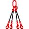  4-Strang-Kettengehänge, mit schwarz lackierter Kette mit Sonder-Aufhängering (für Kranhaken DIN 15401 Nr. 8) McBULL® 4-Strang-Kettengehänge, GK8, schwarz, 8 mm, 1 Meter, Typ5K8 12400090