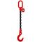  1-Strang-Kettengehänge, mit schwarz lackierter Kette mit Standard-Aufhängering McBULL® 1-Strang-Kettengehänge, GK8, schwarz, 13 mm, 1 Meter, Typ6 12400396