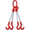  4-Strang-Kettengehänge, mit galvanisch verzinkter Kette mit Sonder-Aufhängering (für Kranhaken DIN 15401 Nr. 16) McBULL® 4-Strang-Kettengehänge, GK8, galv. verz., 8 mm, 1 Meter, Typ6K16"GV" 12400161