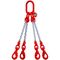  4-Strang-Kettengehänge, mit galvanisch verzinkter Kette mit Standard-Aufhängering McBULL® 4-Strang-Kettengehänge, GK8, galv. verz., 10 mm, 1 Meter, Typ7"GV" 12400233